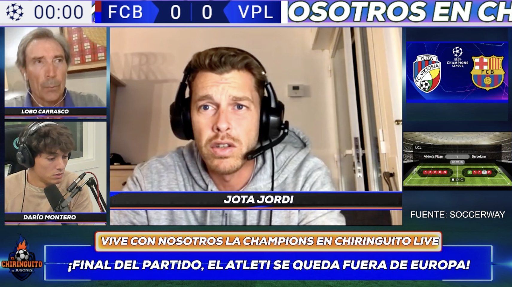 Jota Jordi durante el partido del Barcelona