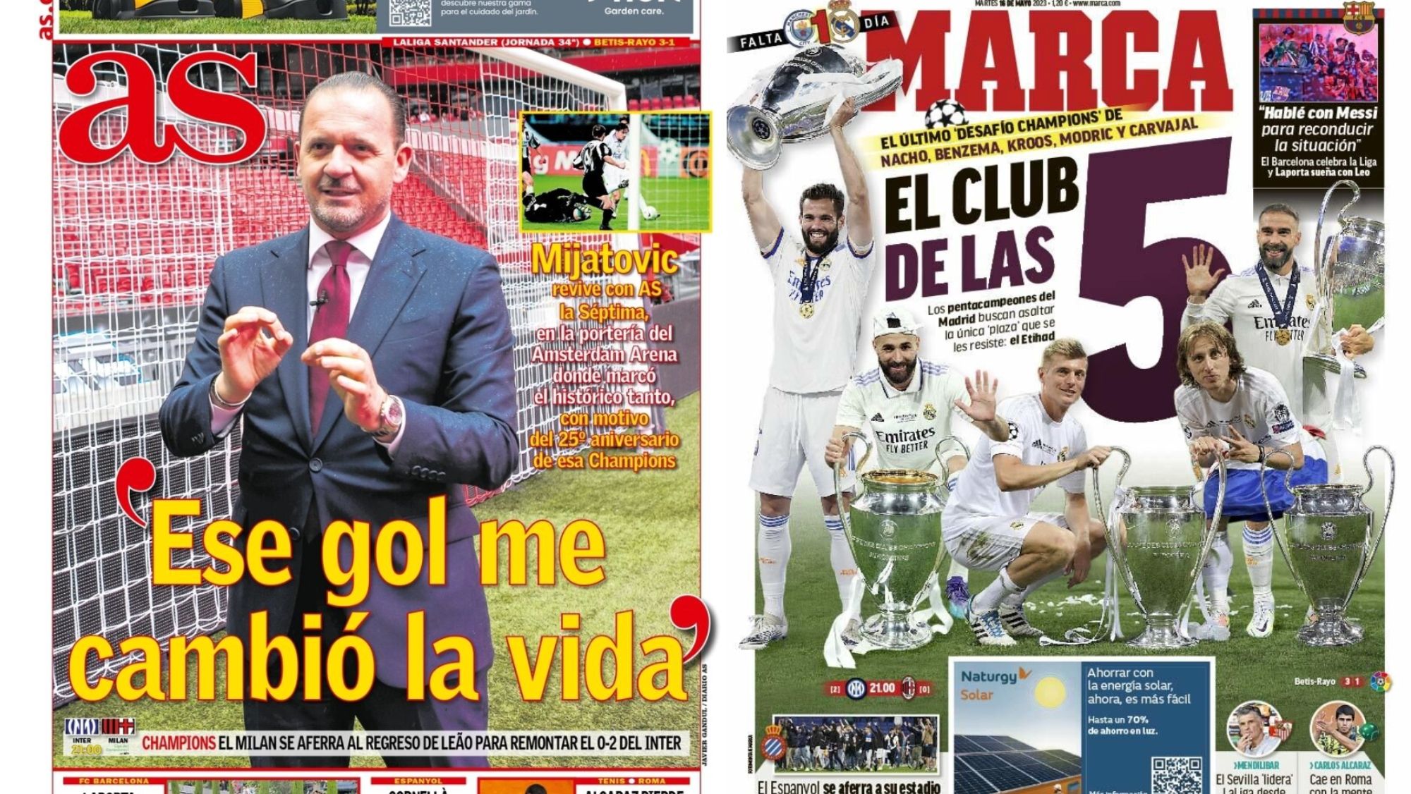 Portadas de hoy de la prensa deportiva, 16 de mayo
