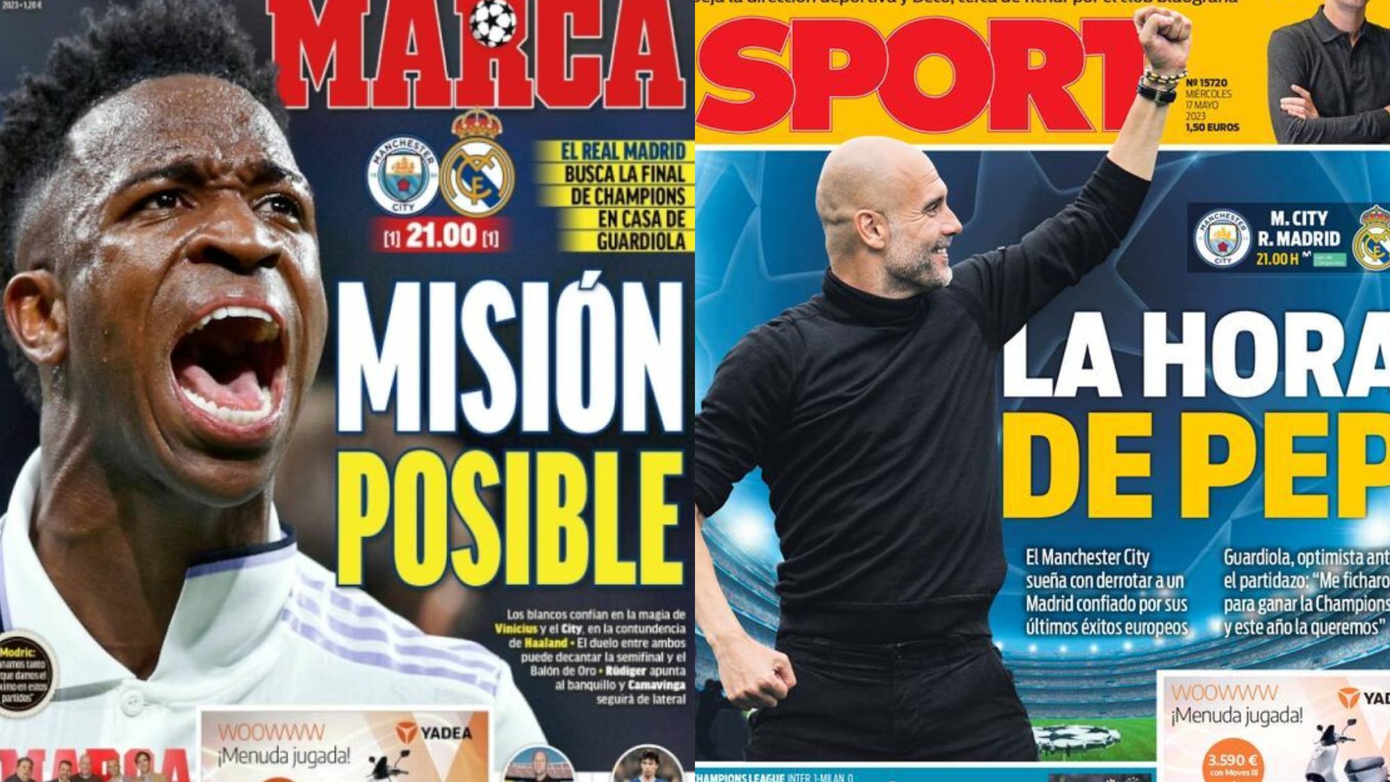 Portadas de la prensa deportiva, 17 de mayo