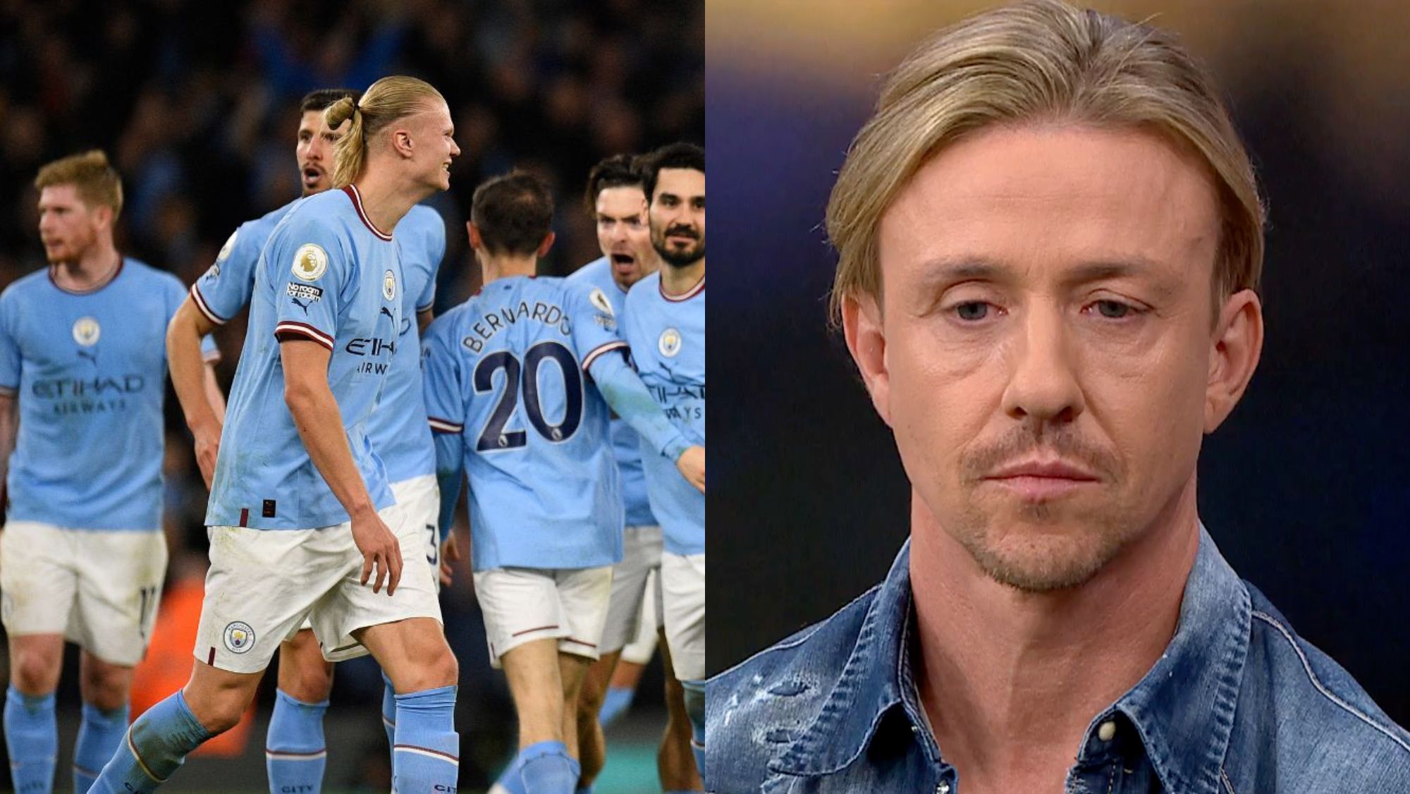 Guti y jugadores del Manchester City
