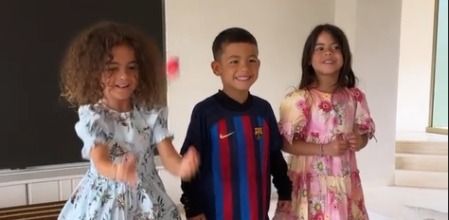 Alana, Mateo y Eva, los hijos de Cristiano Ronaldo.