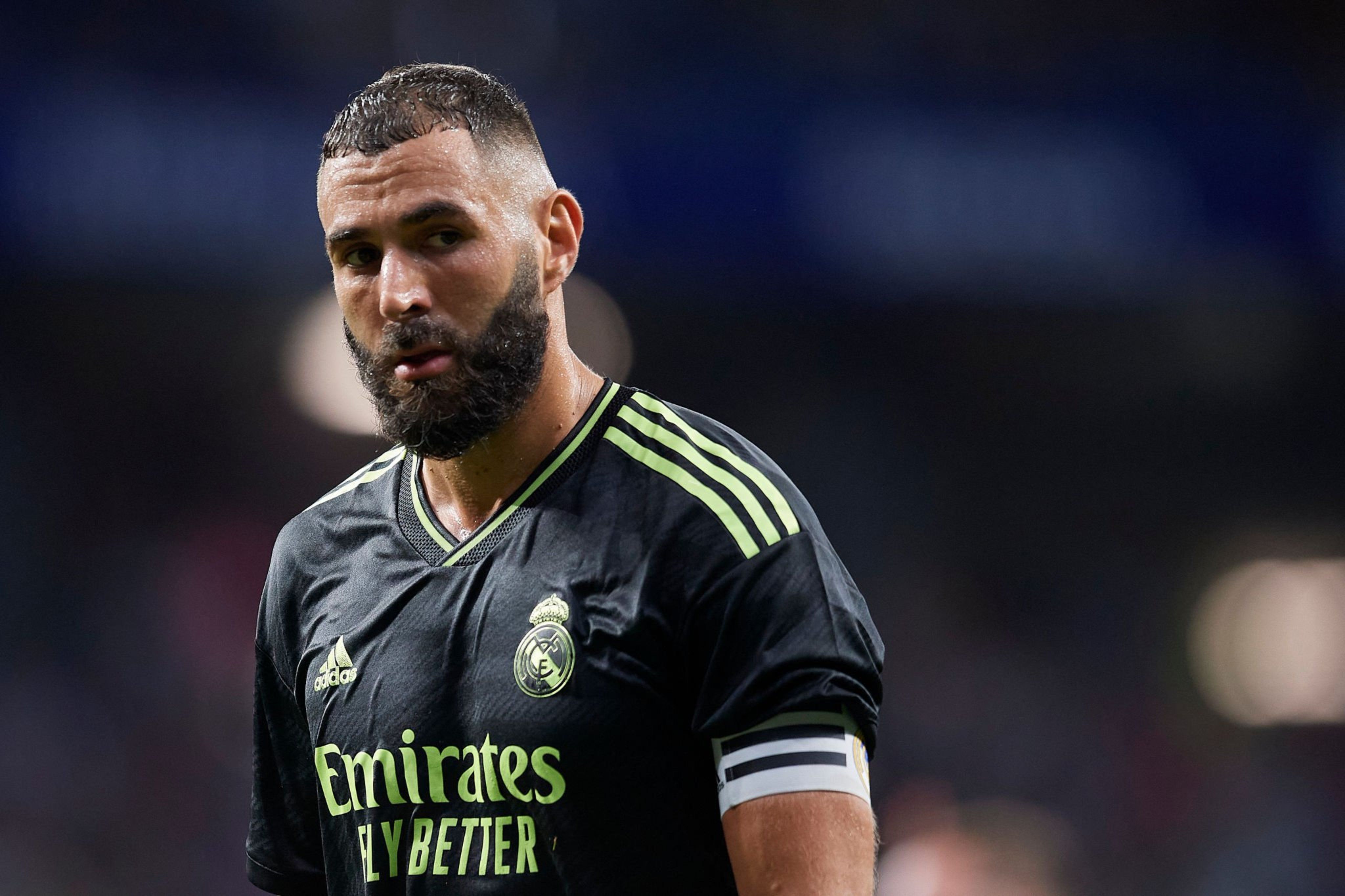 Karim Benzema pudo jugar media hora anoche ante el Celtic