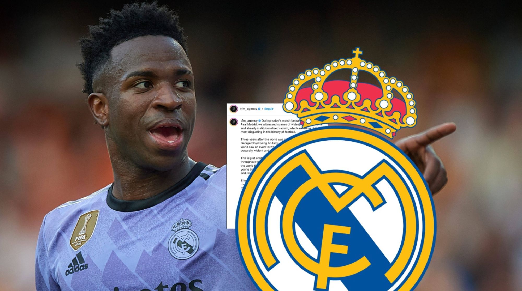 Comunicado oficial de la agencia de Vinicius Jr