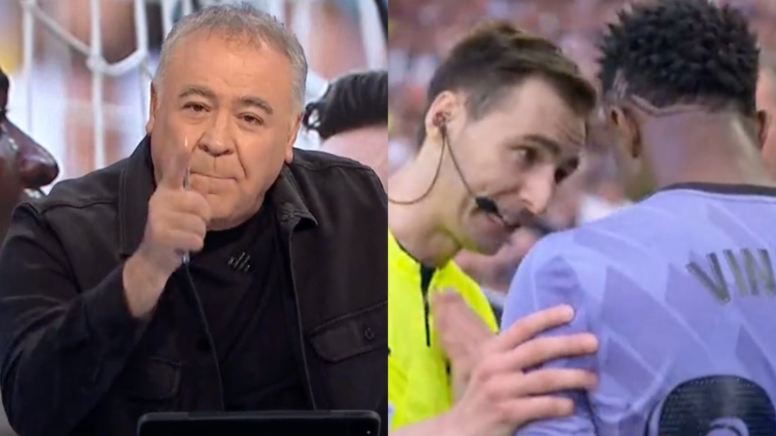 Ferreras culpa a los árbitros de lo que pasa con Vinicius: "Falta de vergüenza intelectual" Ferreras culpa a los árbitros de lo que pasa con Vinicius: "Falta de vergüenza intelectual"