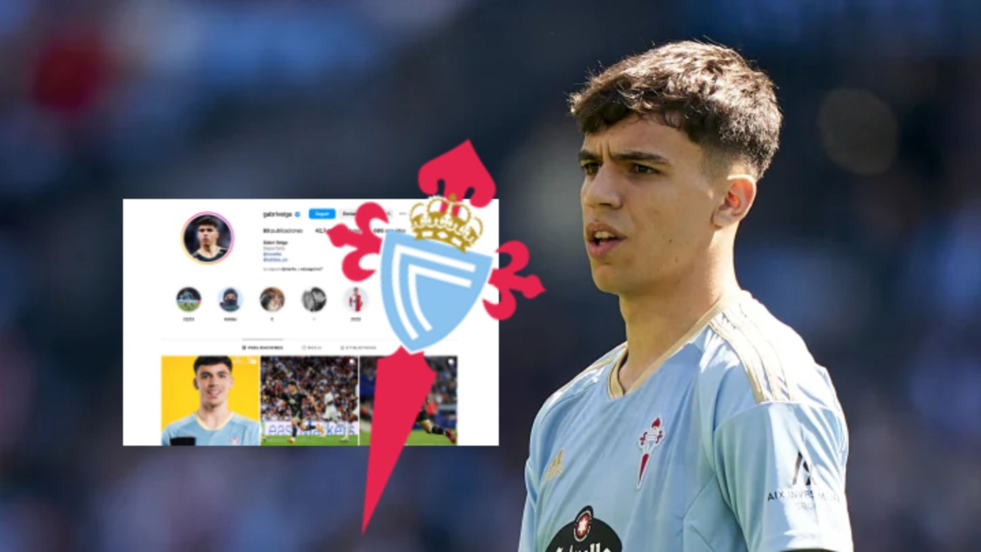 Gabri Veiga 'anunció' su salida del Celta en redes y lo borró a los minutos: "Vete..."