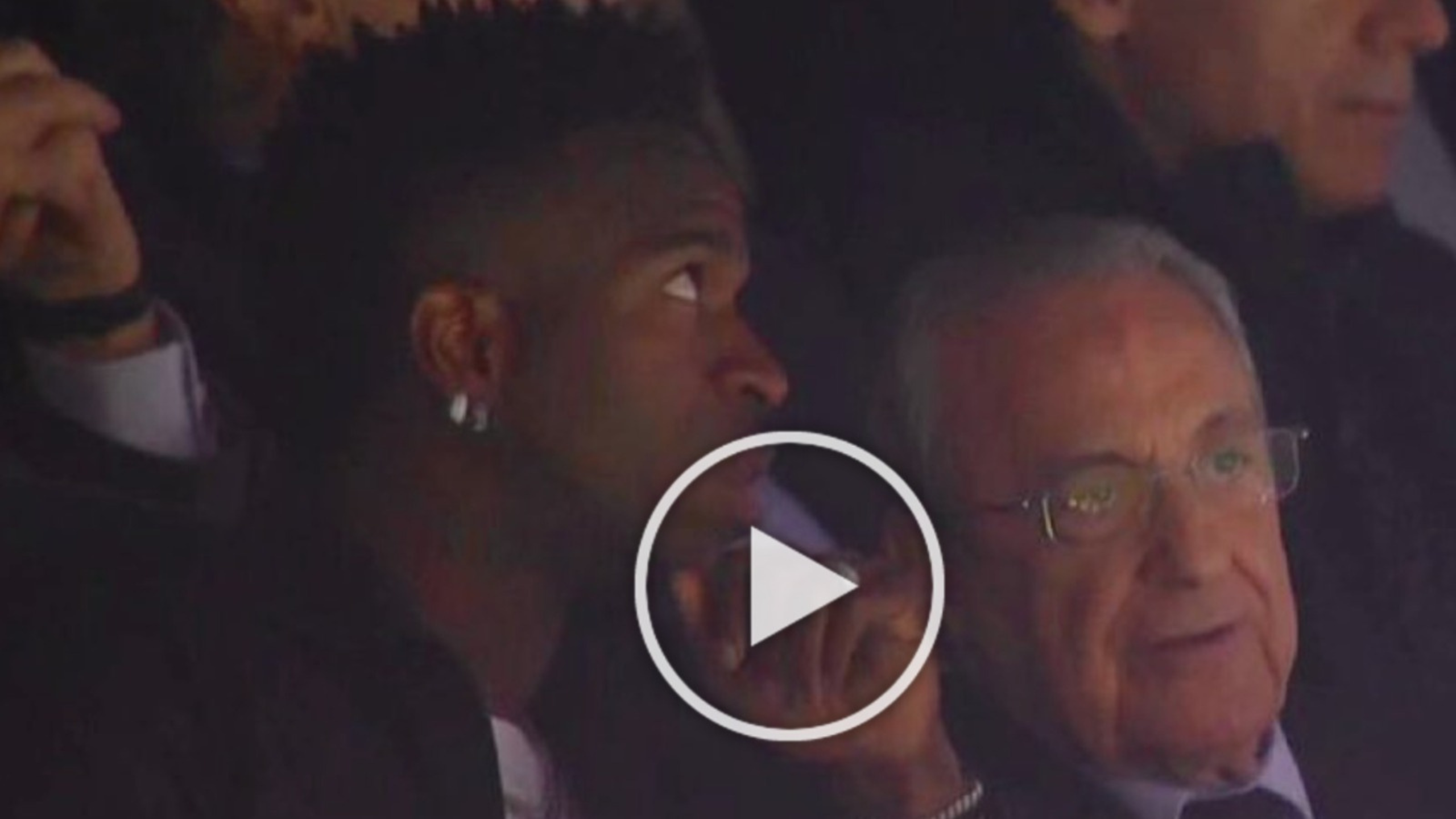 Vinicius y Florentino juntos en la grada