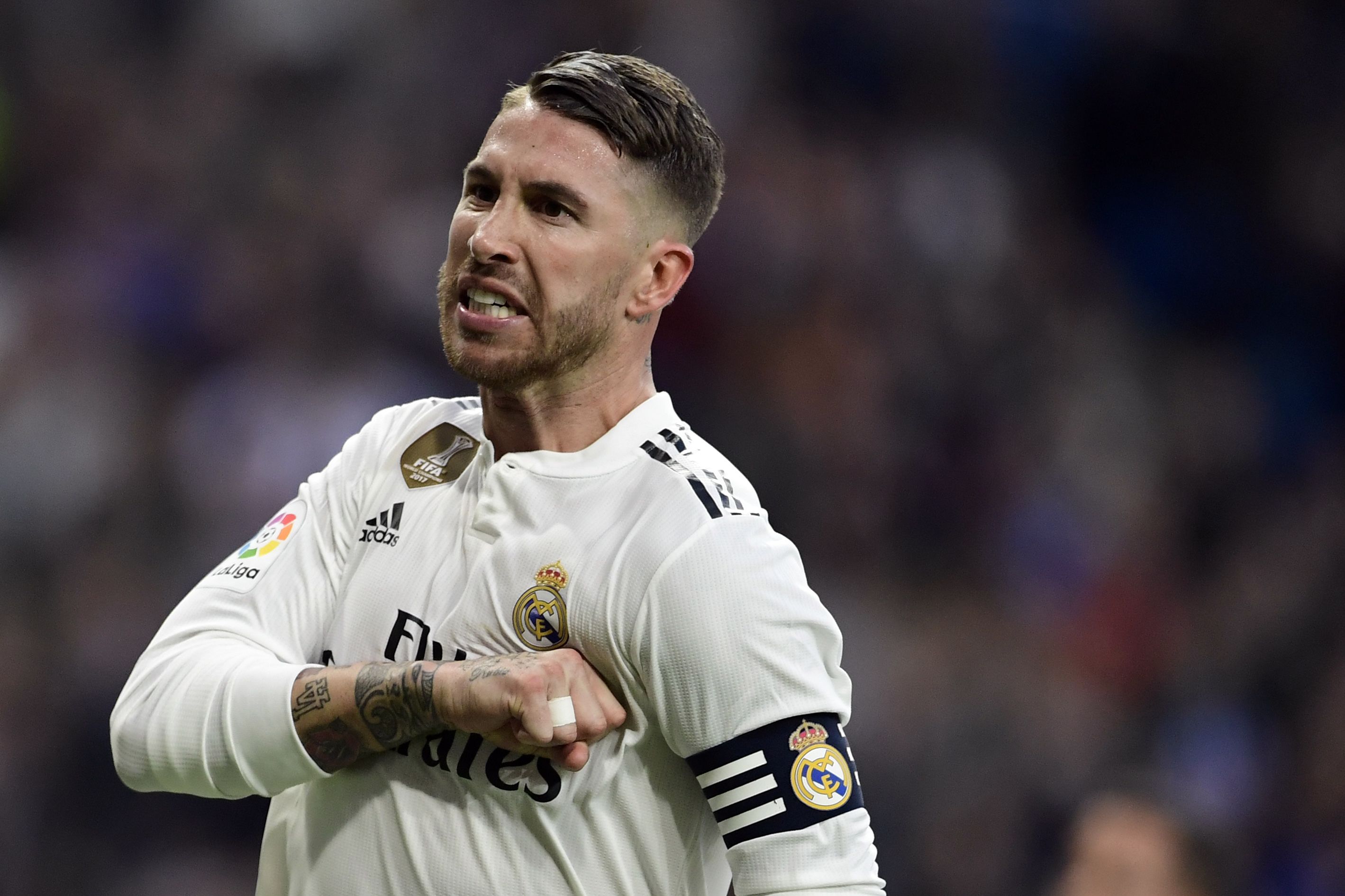 Sergio Ramos con el Real Madrid