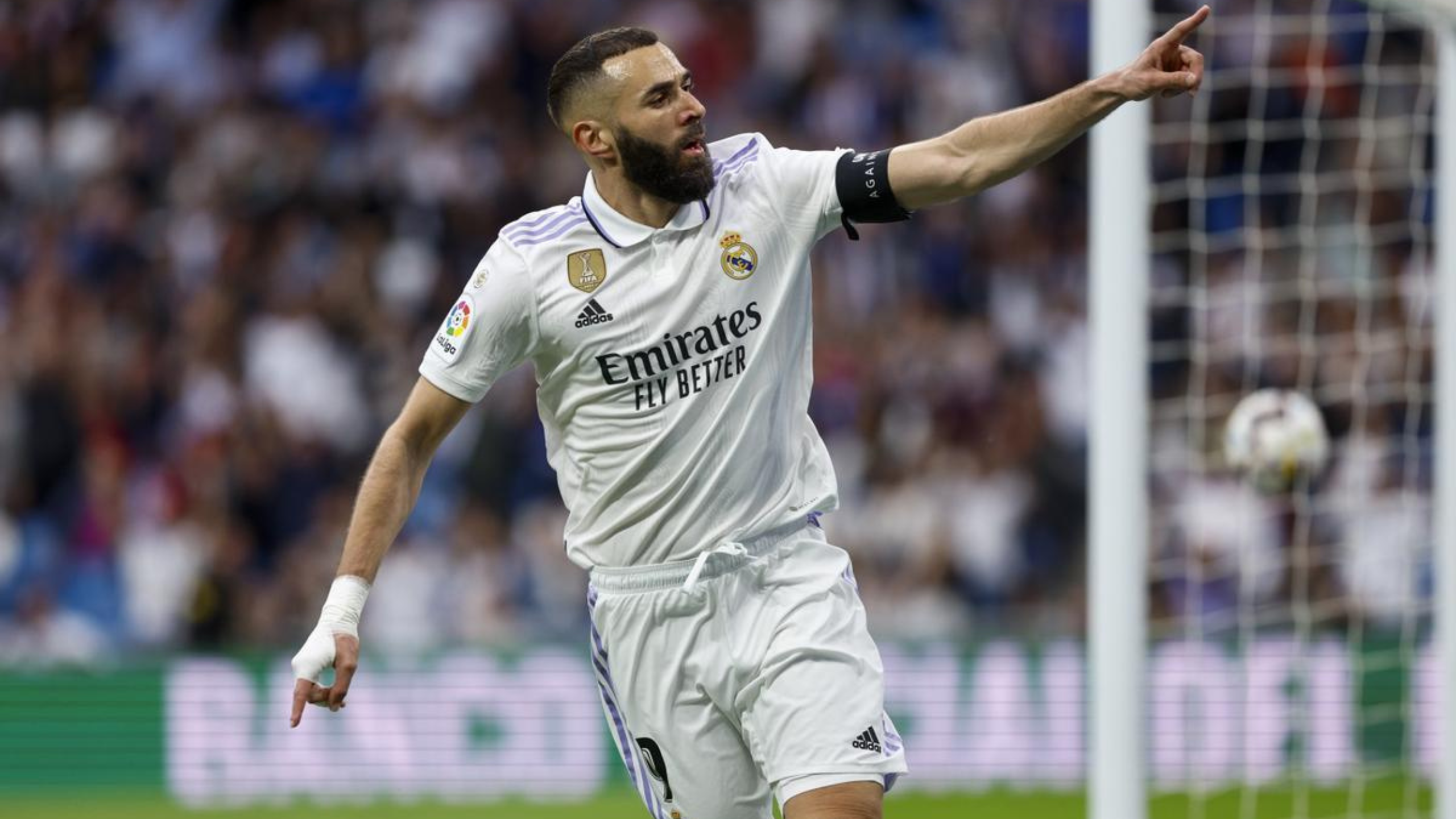 Benzema celebraba un gol