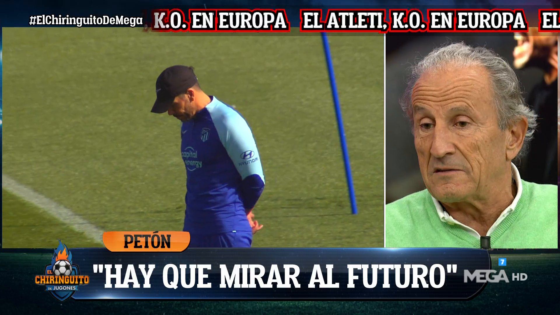 Petón durante el programa de El Chiringuito
