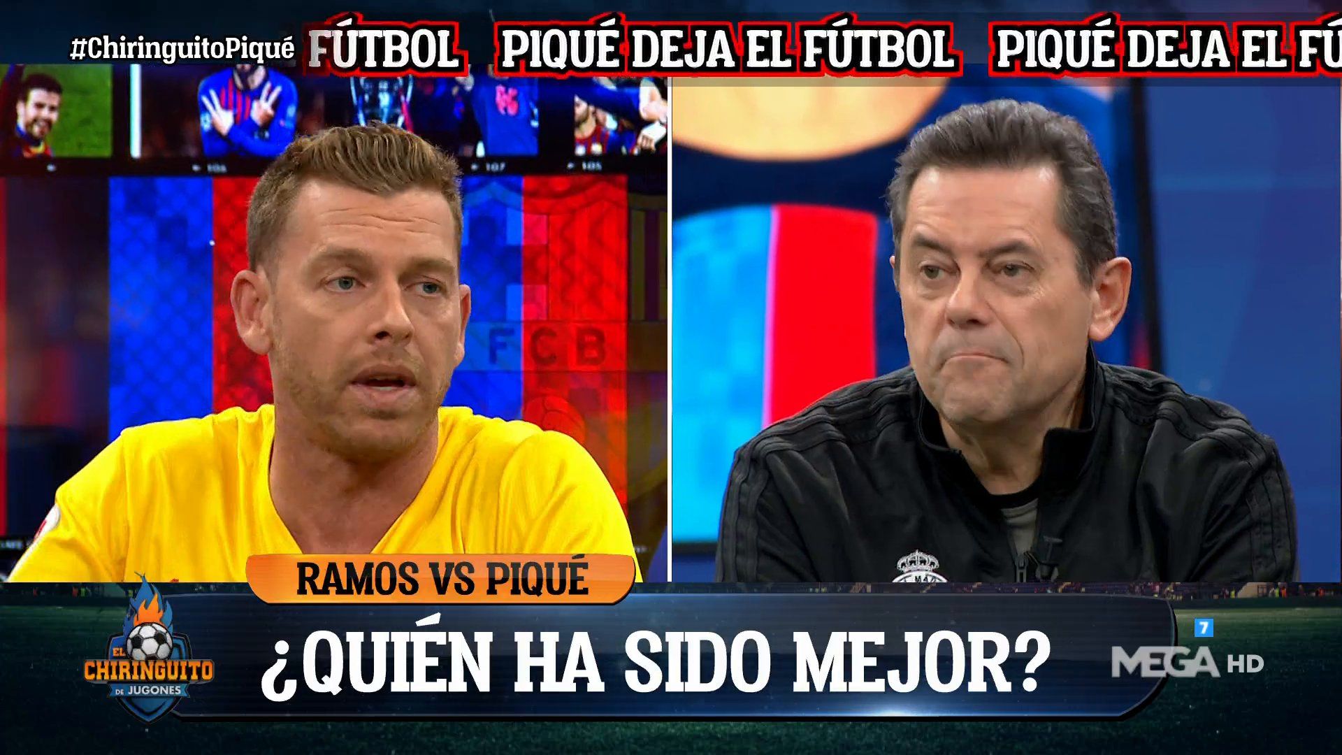 Jota Jordi y Tomás Roncero tuvieron un debate por Ramos y Piqué