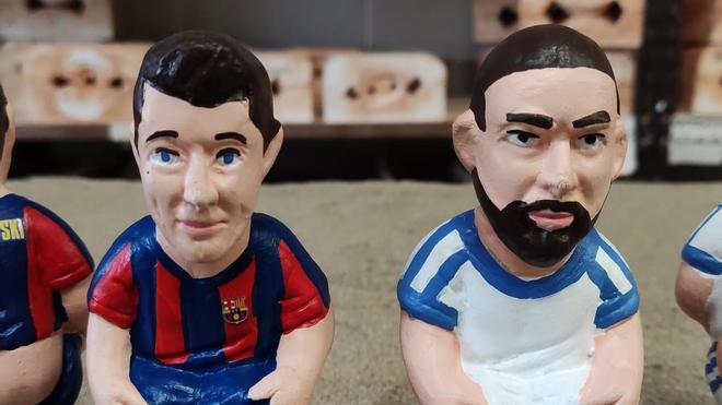 Las figuras de Benzema y Lewandowski como "caganers"