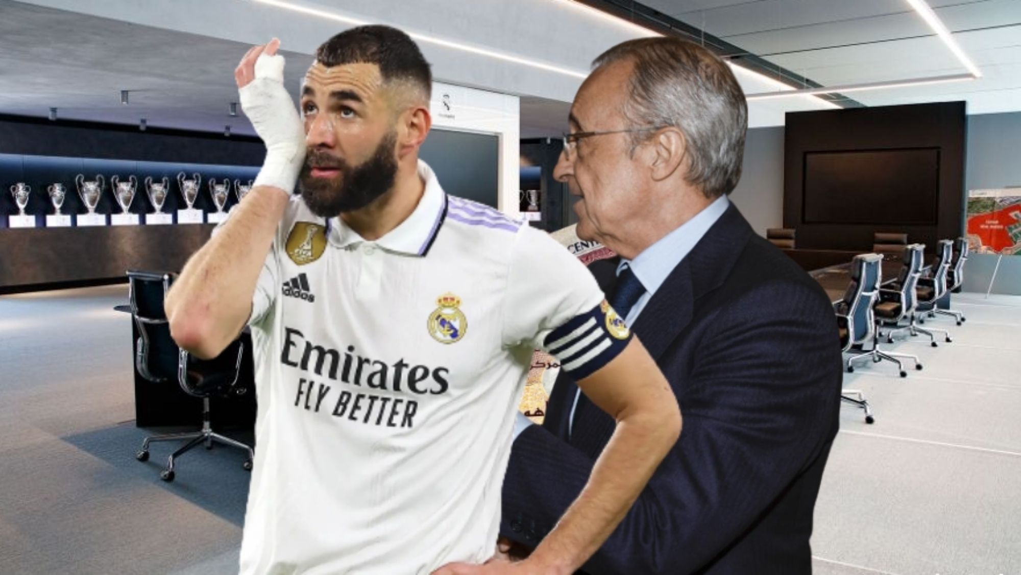 Benzema se ha reunido con Florentino Pérez para comunicarle la oferta de Arabia