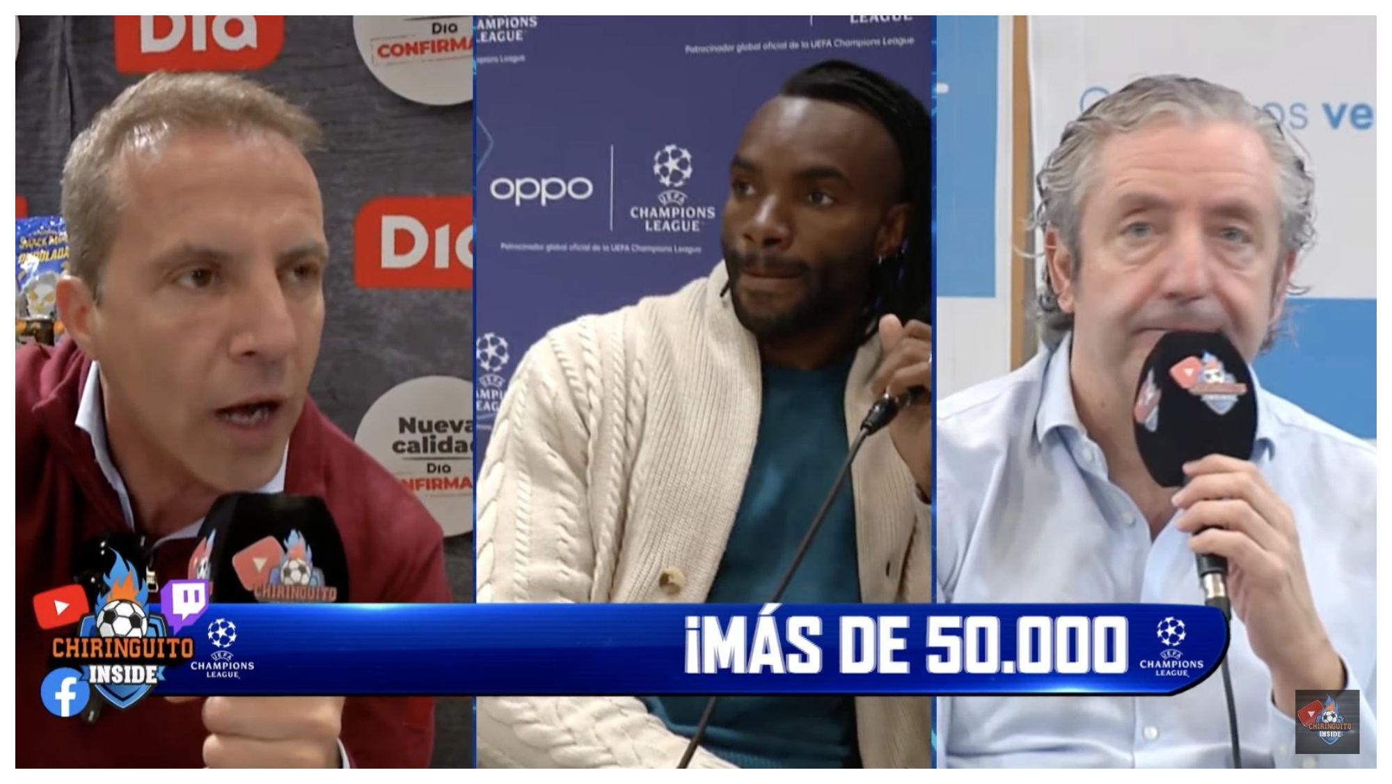 Cristóbal Soria durante el sorteo de Champions / El Chiringuito