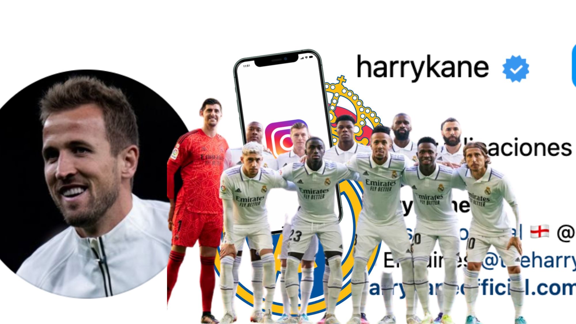 Un jugador del Real Madrid ha comenzado a seguir a Harry Kane en redes