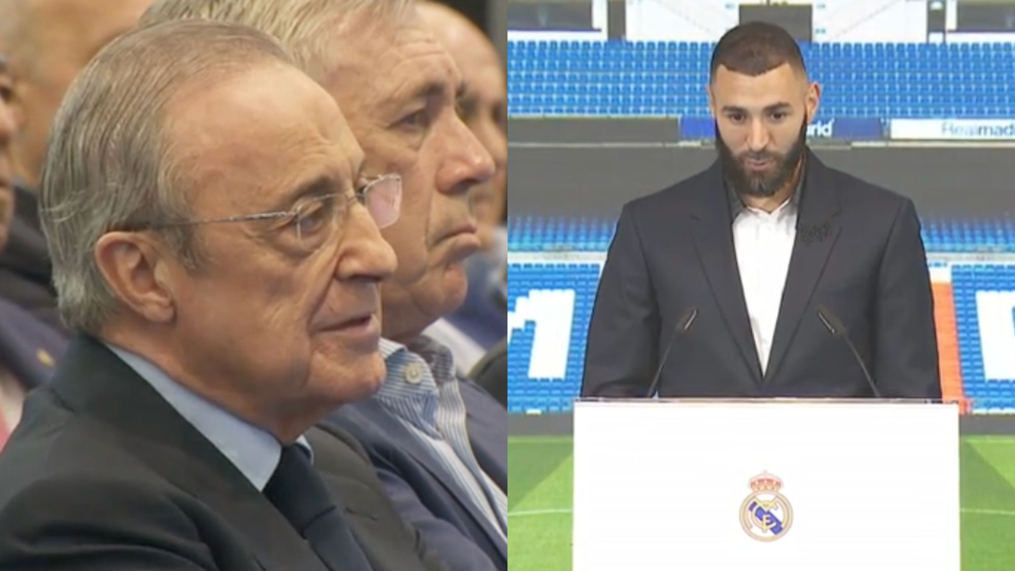Florentino Pérez, emocionado tras la despedida de Benzema del Real Madrid