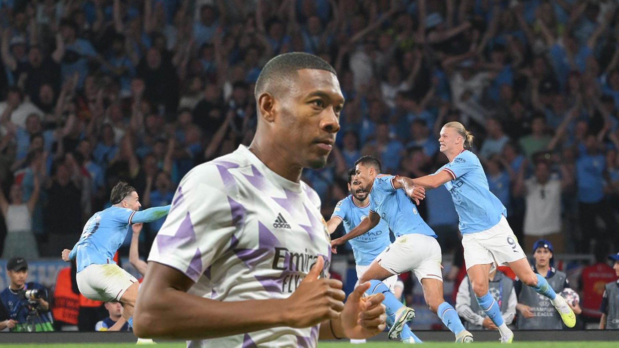 Alaba se cuela en la celebración del City: recado directo al vestuario