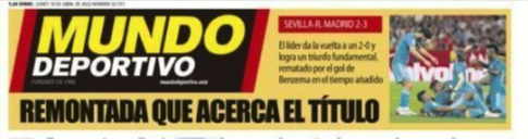 Portada Mundo Deportivo Portada Mundo Deportivo
