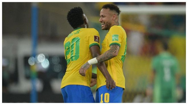Neymar y Vinicius / AFP