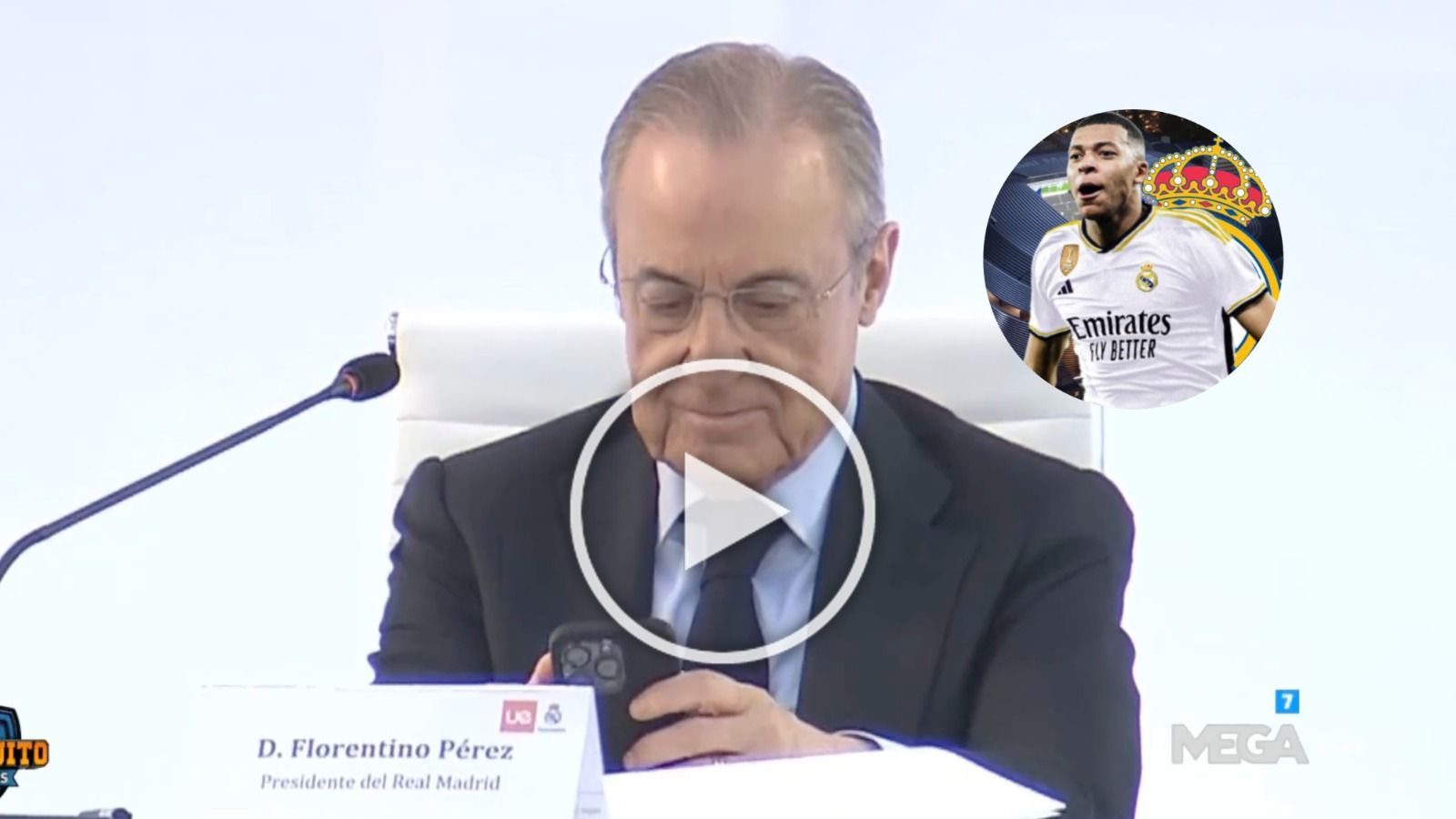 Florentino, pillado en pleno caso Mbappé