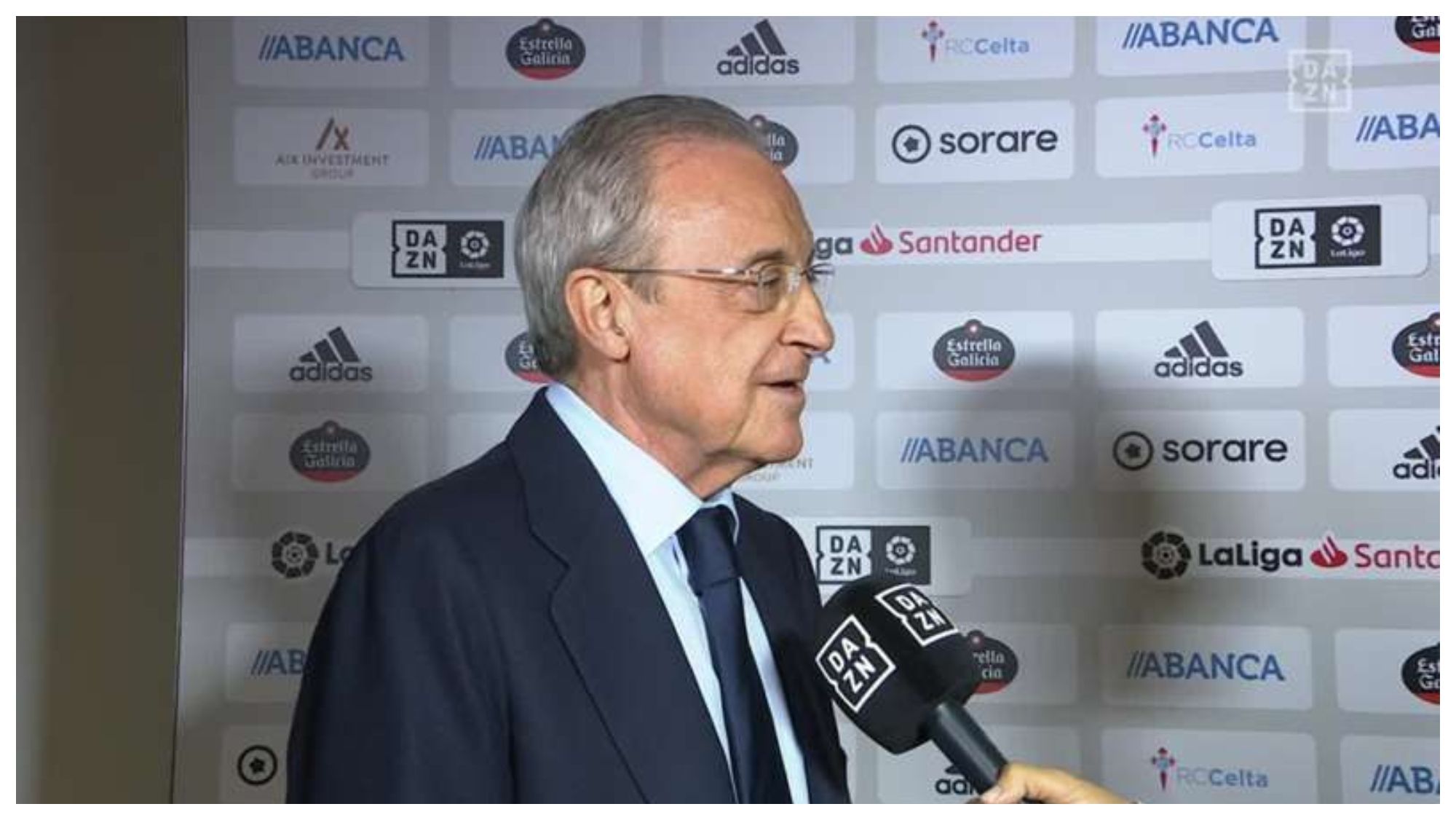 Florentino Pérez ante los micrófonos de Dazn / Dazn