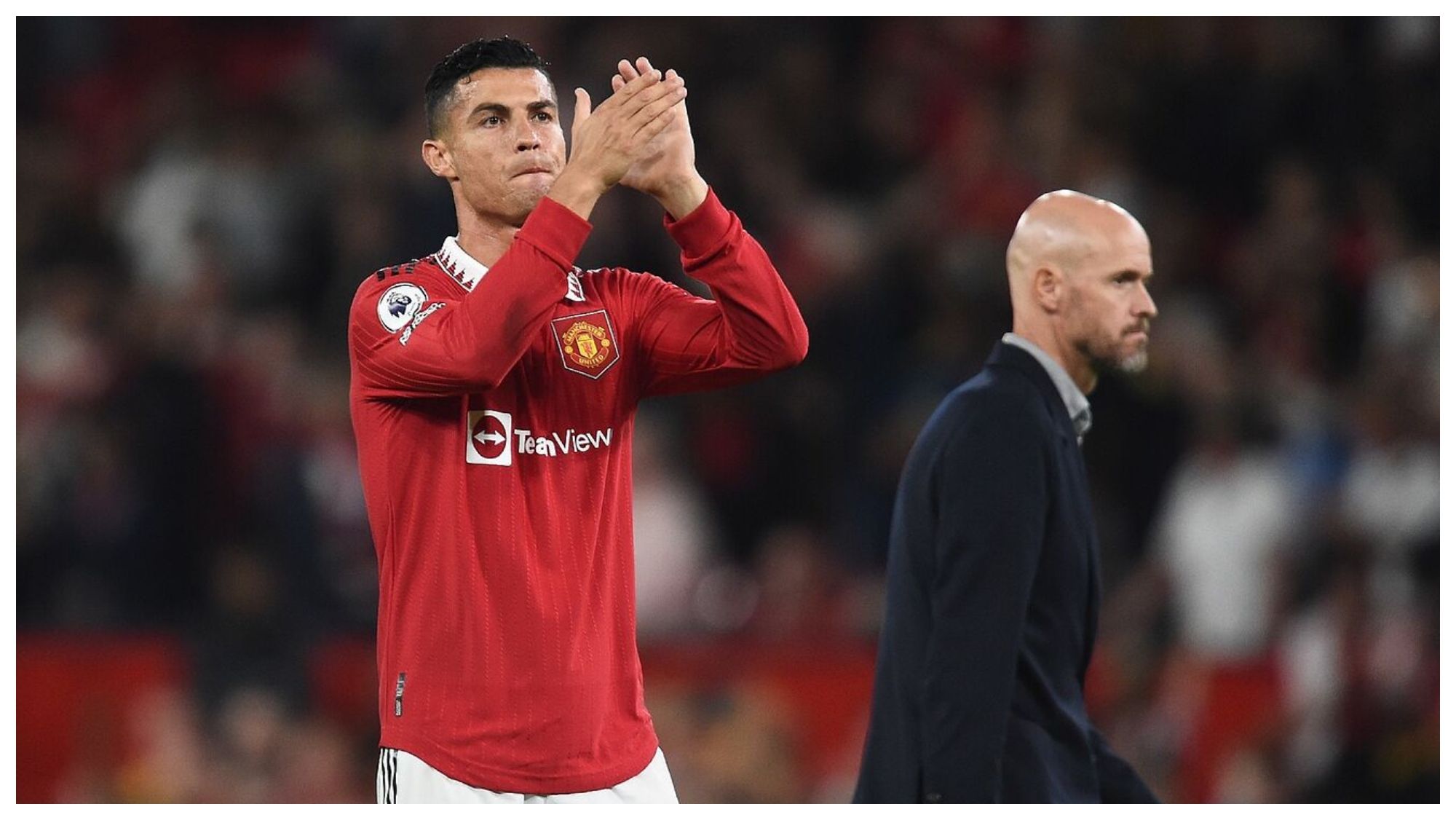 Cristiano Ronaldo y Ten Hag / EFE