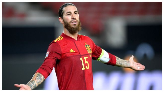 Sergio Ramos en un partido con España Sergio Ramos en un partido con España