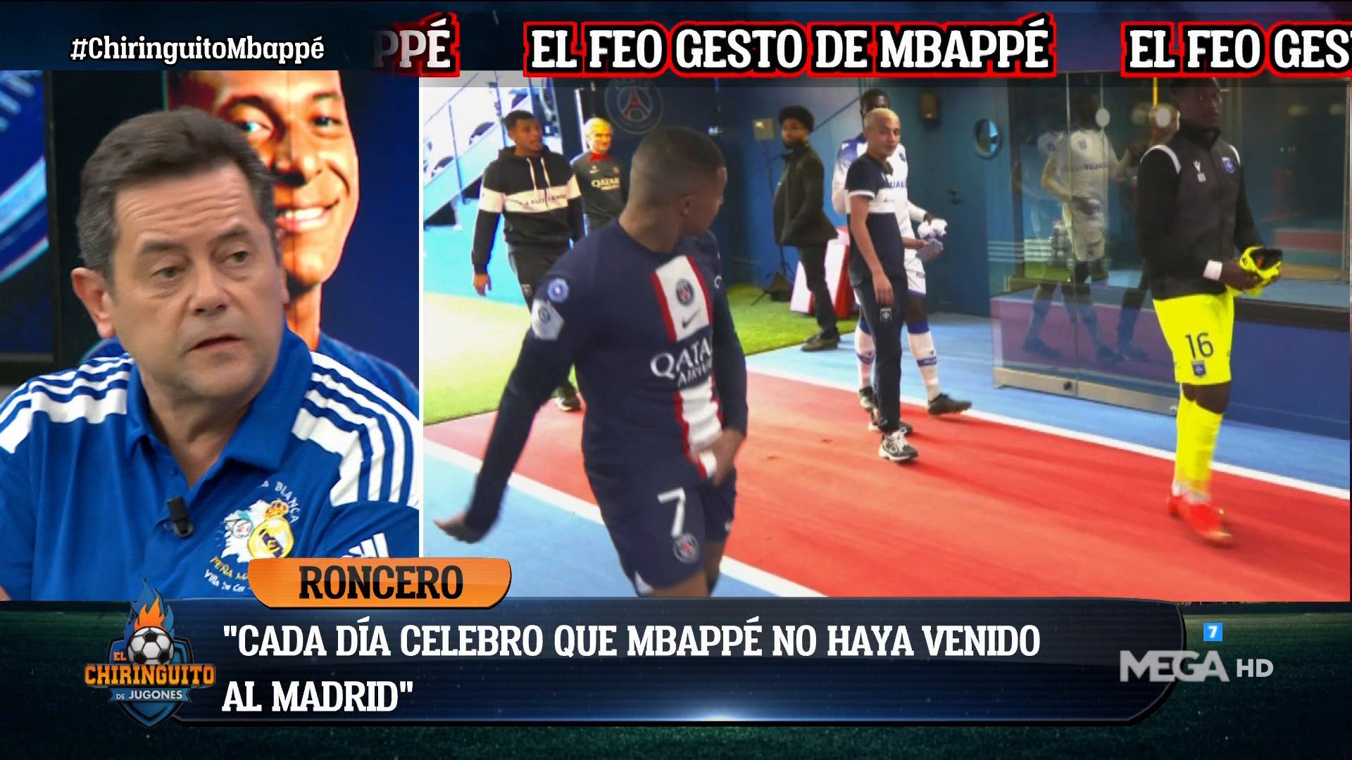 Tomás Roncero ayer en 'El Chringuito'