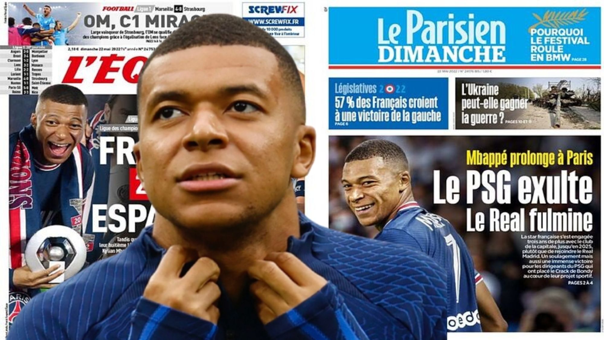 Duras portadas en Francia contra Mbappé y filtran pacto con el Real Madrid: "Indeseable" Duras portadas en Francia contra Mbappé y filtran pacto con el Real Madrid: "Indeseable"