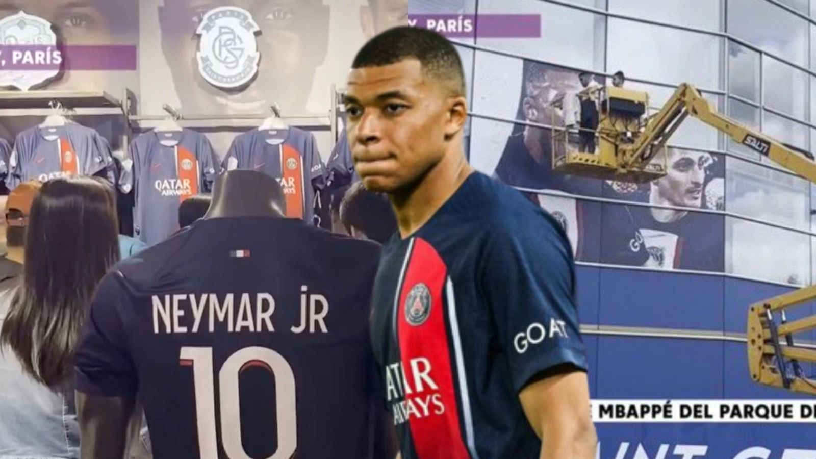 Bombazo: el PSG borra el cartel de Mbappé del estadio y quita sus camisetas