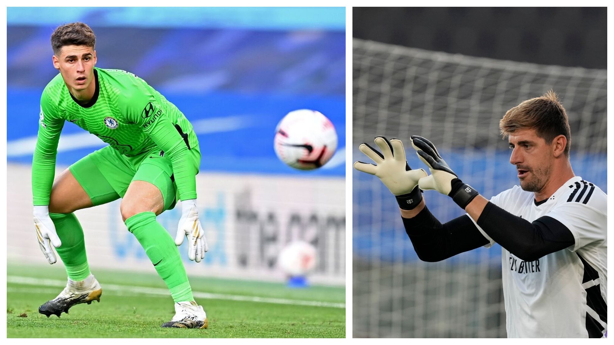 Kepa Arrizabalaga y Thibaut Courtois / Antonio Calanni / Michael Regan
