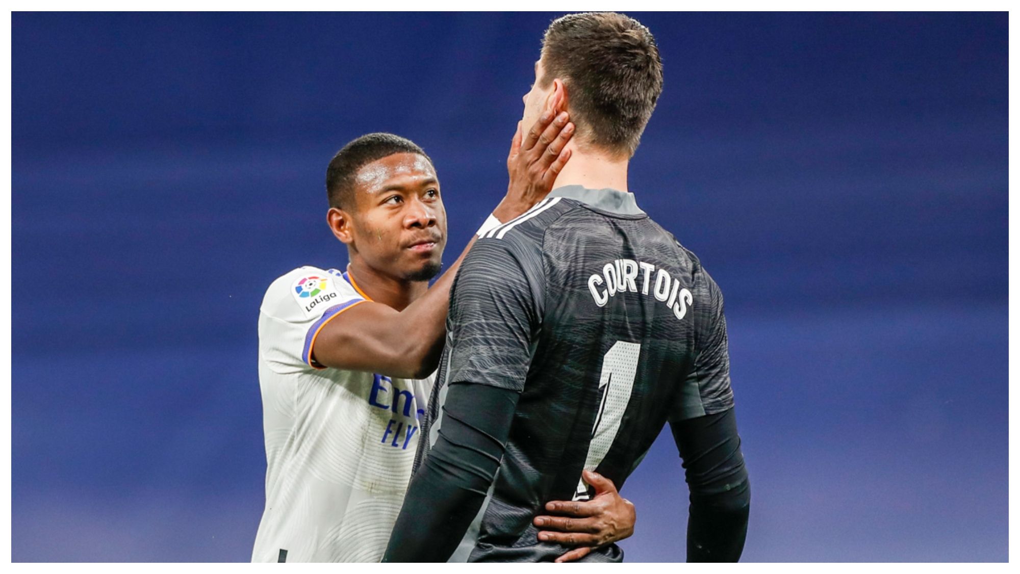 David Alaba y Thibaut Courtois