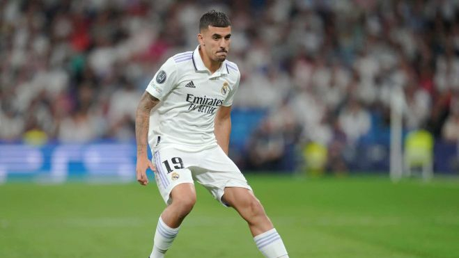 Dani Ceballos jugando con el Real Madrid