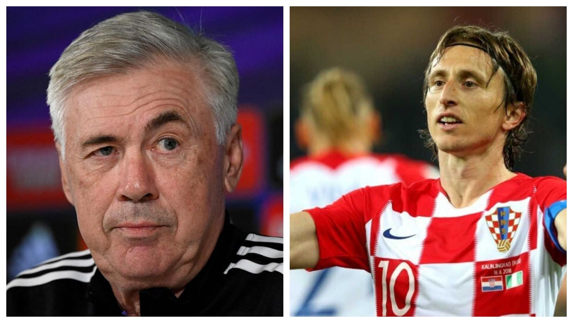 Carlo Ancelotti y Luka Mordric