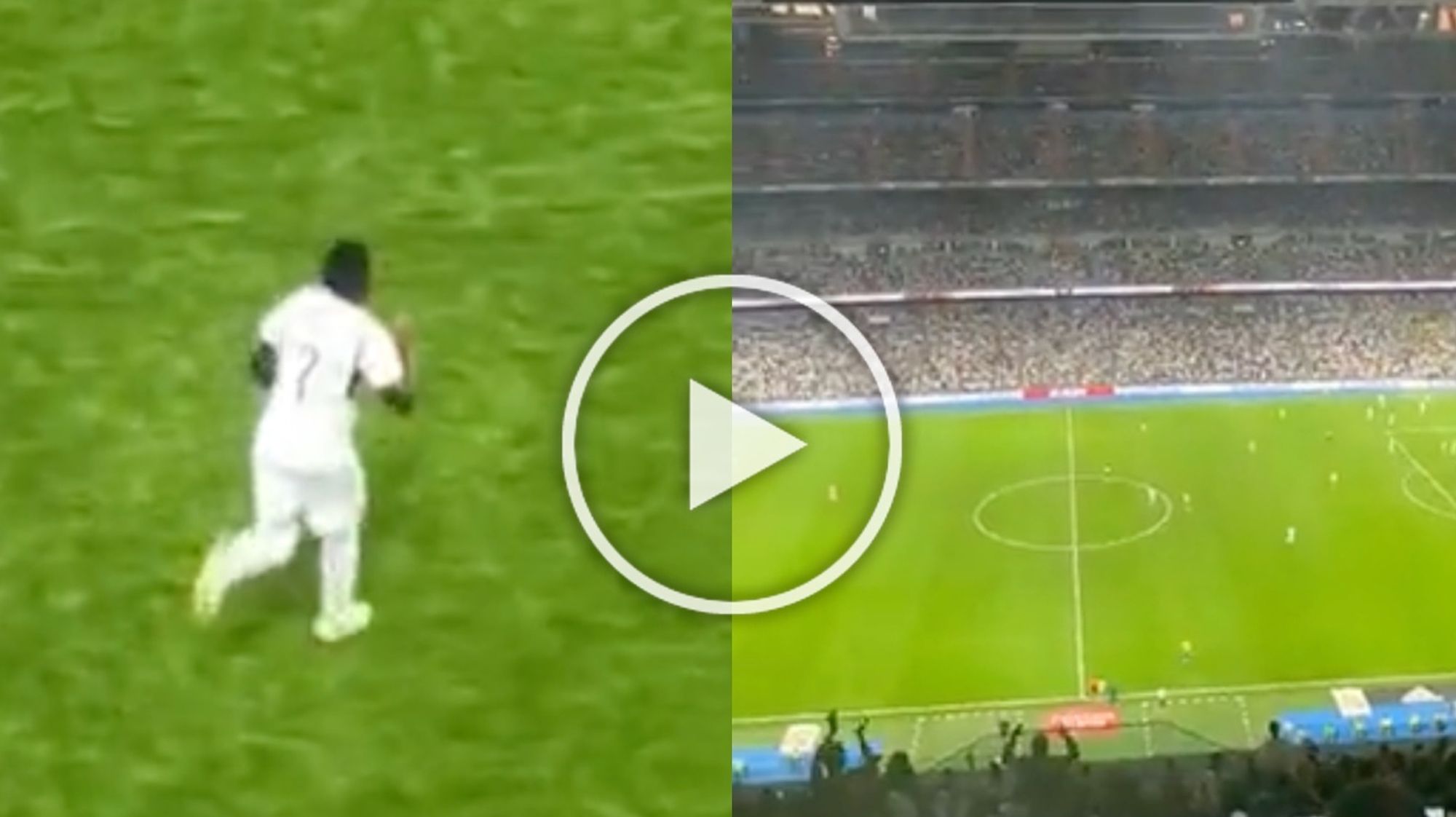 Ovación brutal a Vinicius: así le aplaudió el Bernabéu tras un mes lesionado Ovación brutal a Vinicius: así le aplaudió el Bernabéu tras un mes lesionado