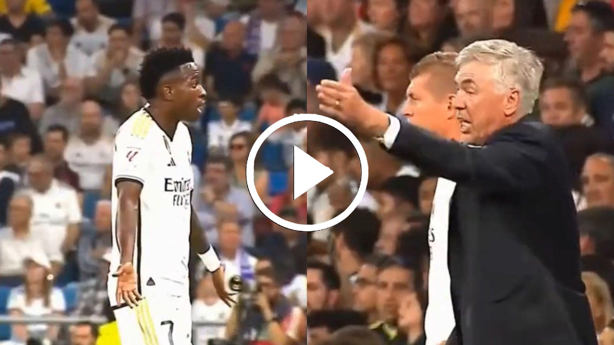 Ancelotti, ‘pillado’ echándole la bronca a Vinicius nada más salir: “No p…” Ancelotti, ‘pillado’ echándole la bronca a Vinicius nada más salir: “No p…”