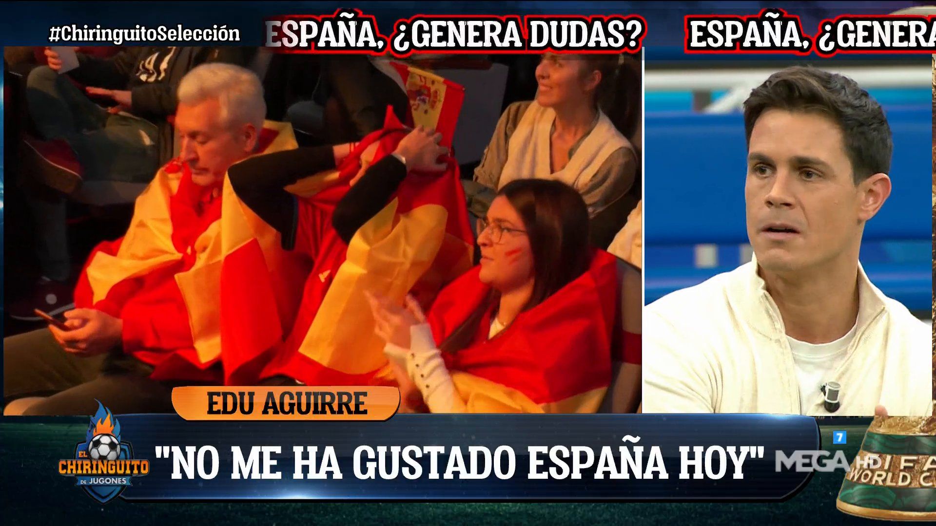 Edu Aguirre ayer en El Chiringuito