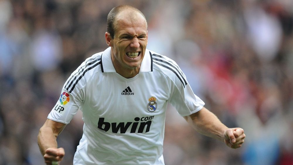 Arjen Robben jugó en el Real Madrid dos temporadas (2007-2009)
