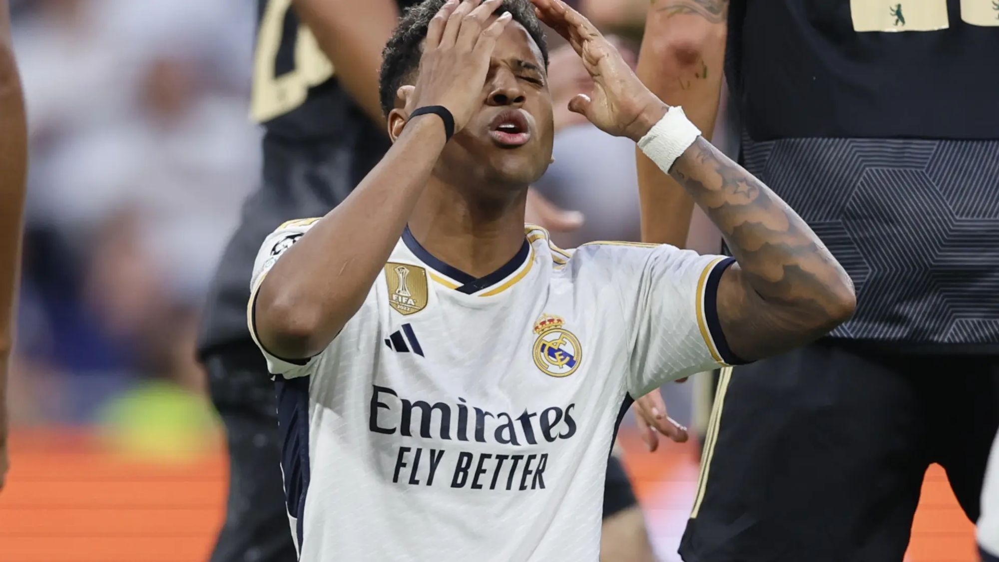 La frustración de Rodrygo La frustración de Rodrygo
