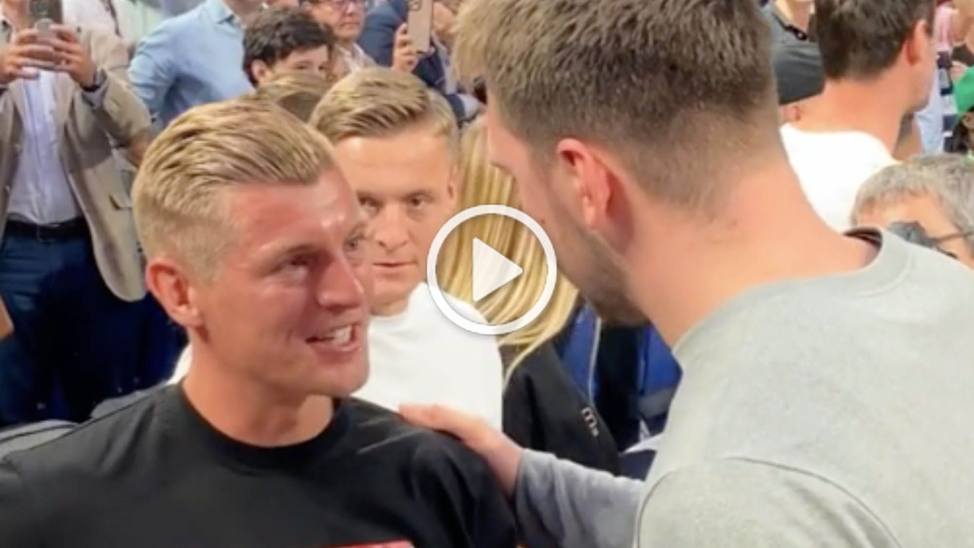 No se vio en TV  la conversación entre Kroos y Doncic que ya es viral