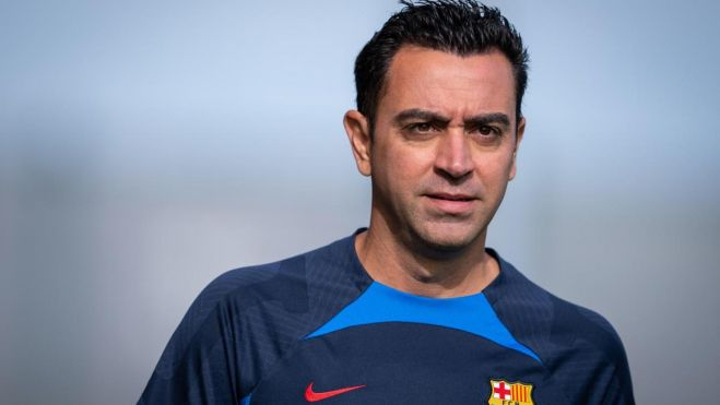 xavi hernandez en una sesion del barcelona foto fcb 001