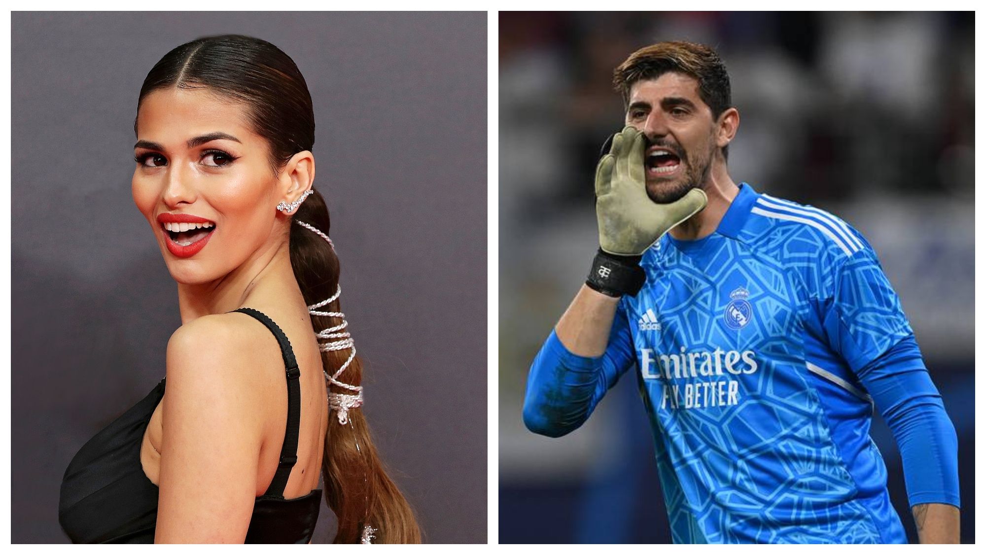 Sara Sálamo y Thibaut Courtois