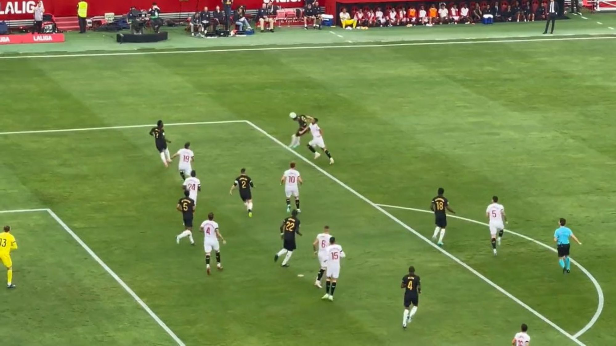La toma que no se vio en TV: Bellingham no estaba en fuera de juego y era gol legal de Valverde