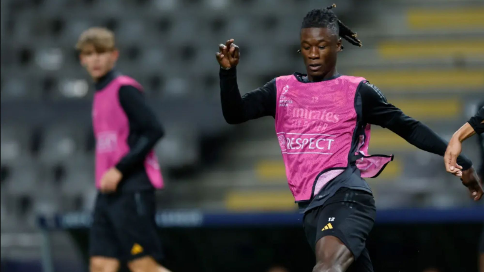 Camavinga se retiró del entrenamiento de ayer