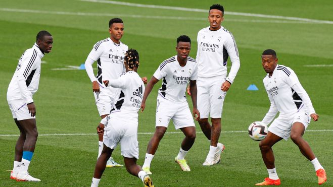 Camavinga y Mendy en un entreno con el Real Madrid 