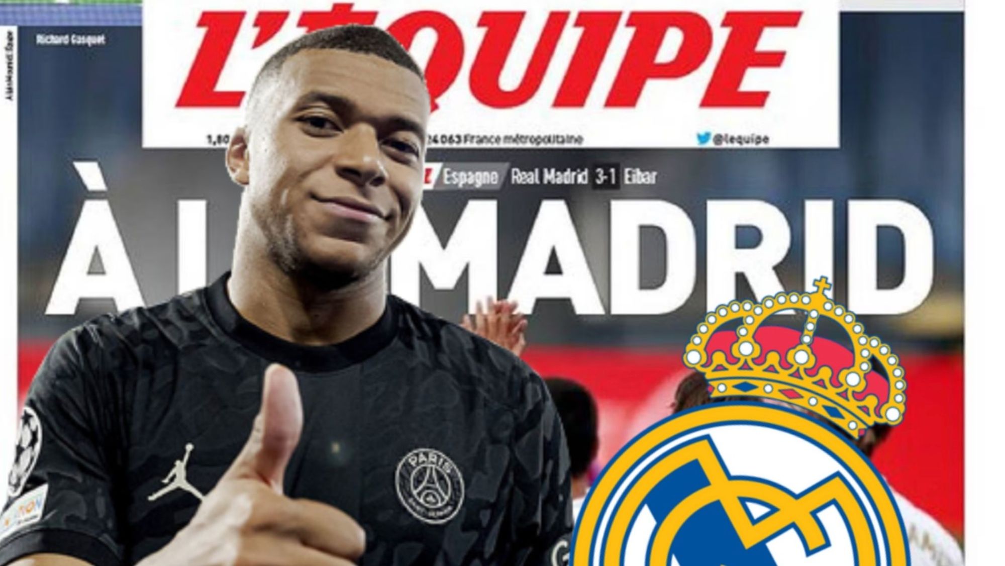 L'Équipe confirma un secreto a vocesel pacto que firmó Mbappé por el Madrid