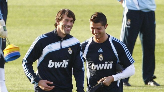 Cristiano Ronaldo y Van Nistelrooy en el Real Madrid 