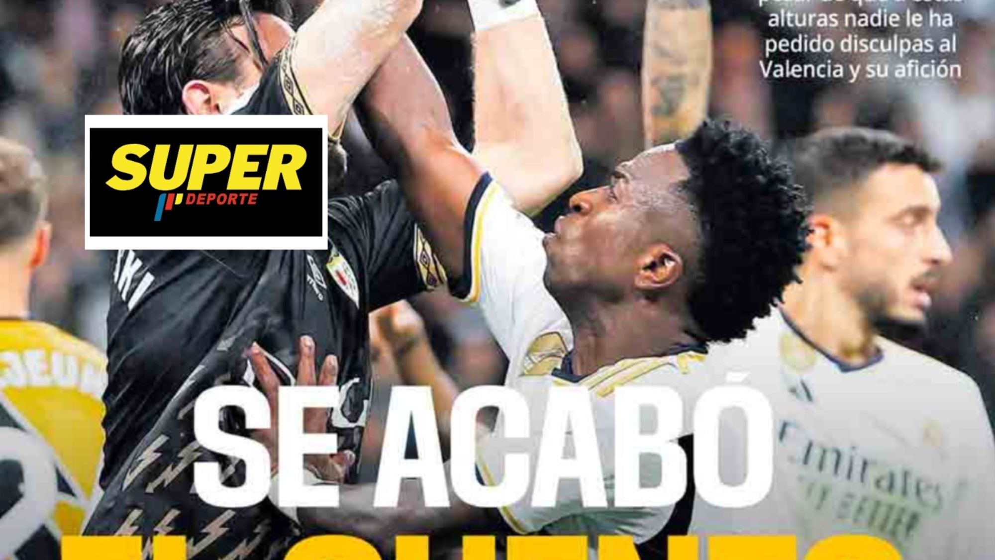 La vergonzosa portada de Superdeporte contra Viniciusincendian el partido contra el Valencia