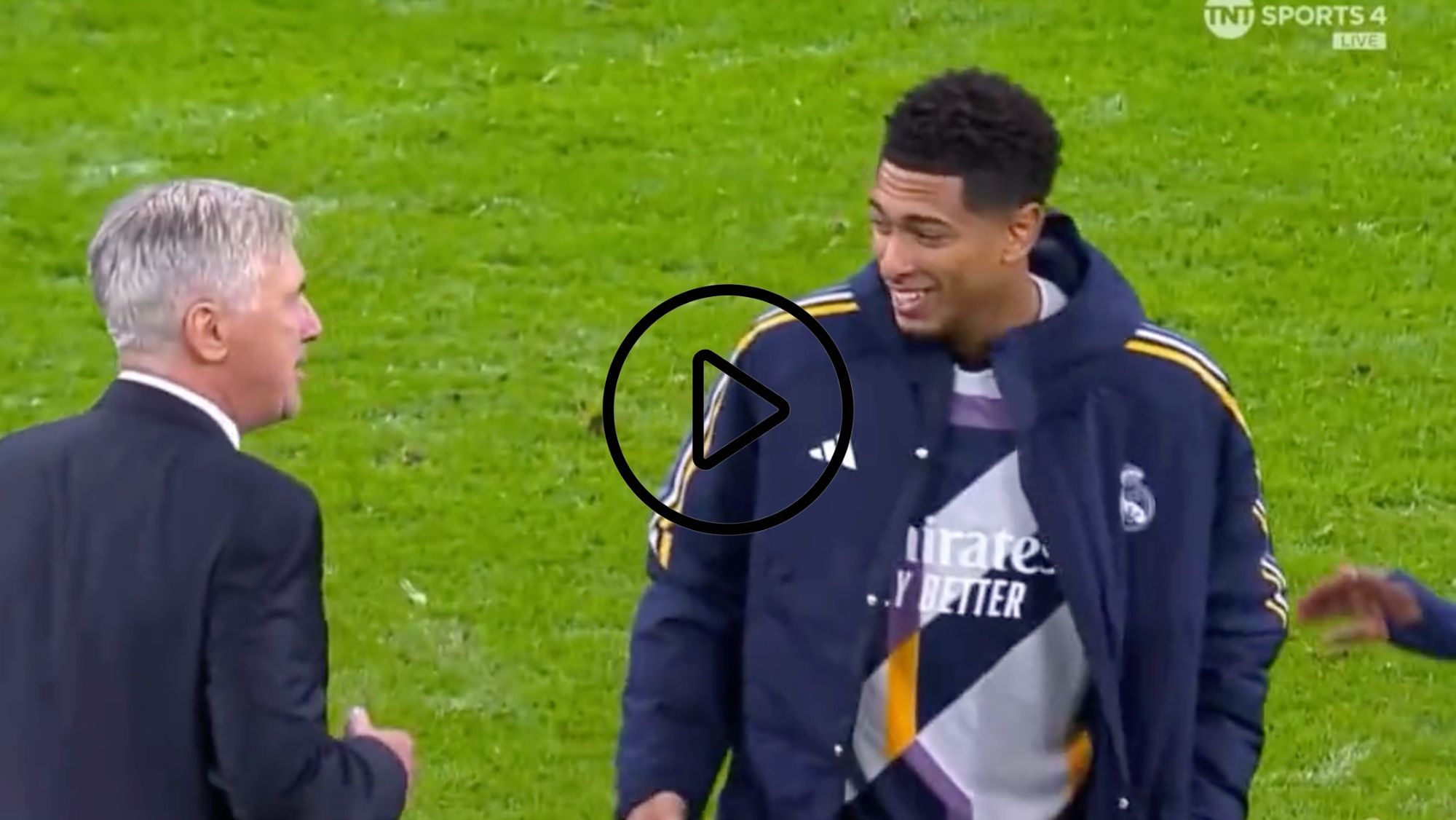 No se vio en TV la divertida broma de Ancelotti a Bellingham Ya no m... No se vio en TV la divertida broma de Ancelotti a Bellingham Ya no m...