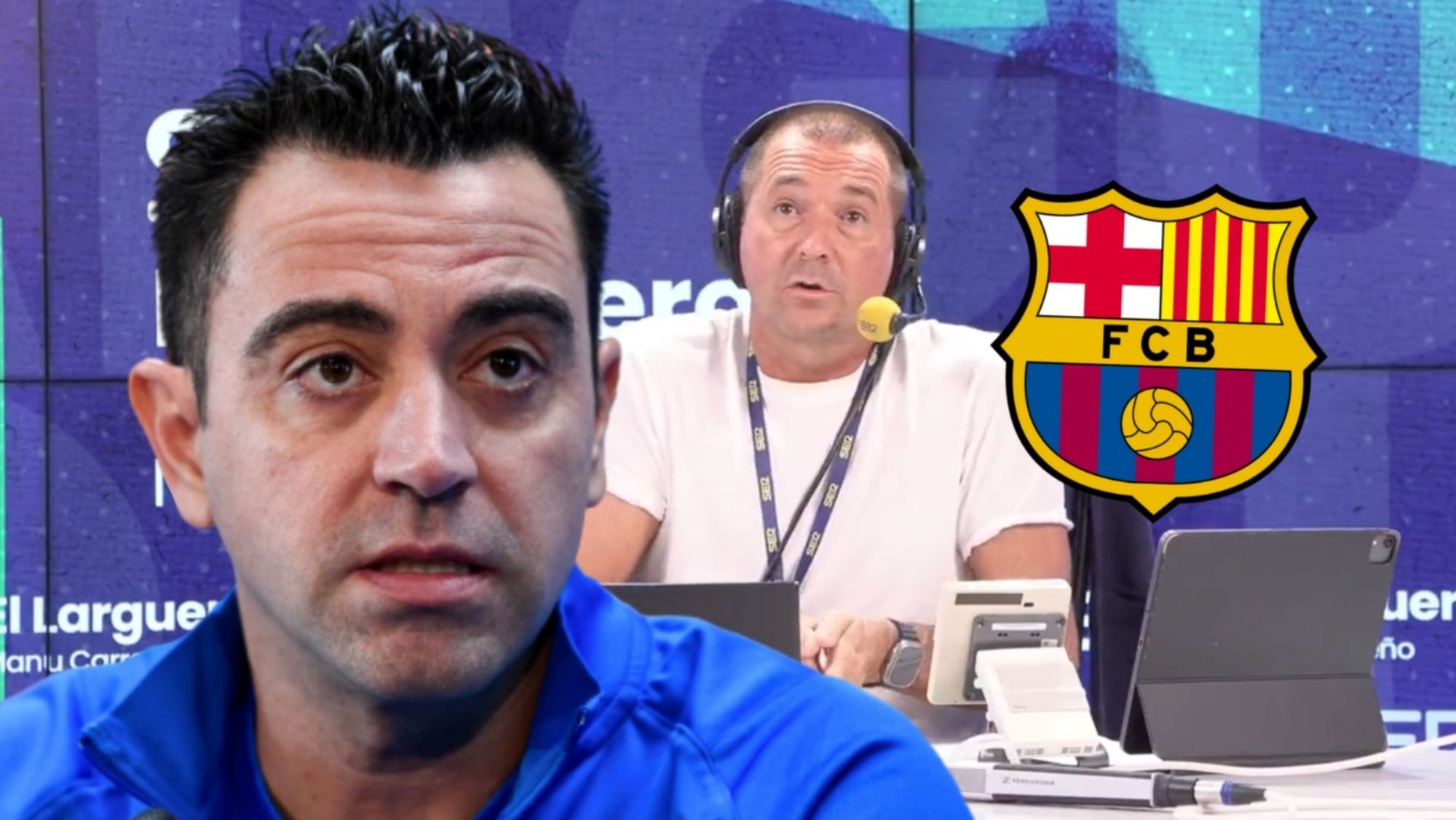 Manu Carreño pide perdón a Xavi y al FC Barcelona en directo No lo haré más
