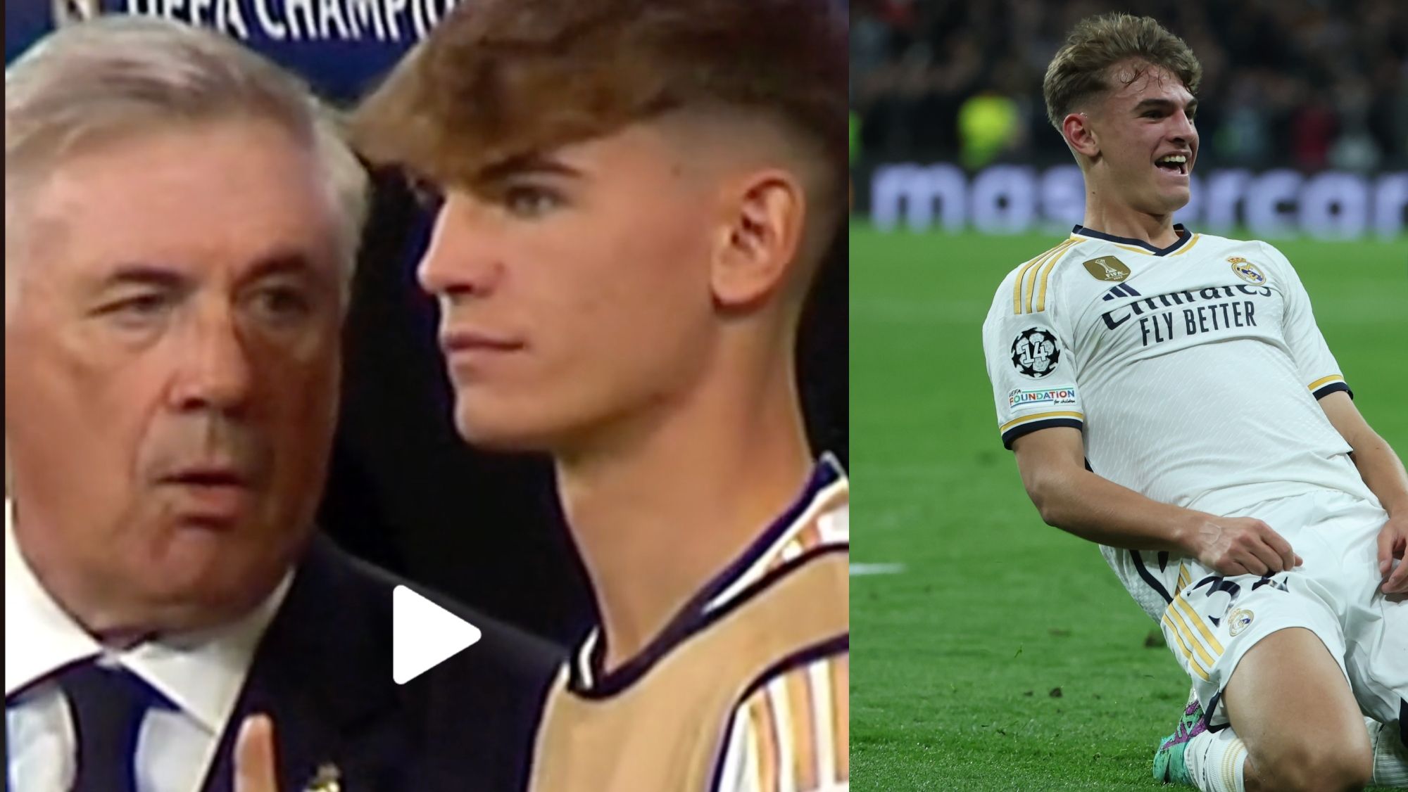 Desvelan la frase que dijo Ancelotti a Nico Paz antes de entrar y marcar su gol: “No la p…”